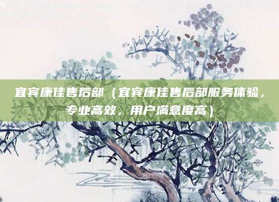 宜宾康佳售后部（宜宾康佳售后部服务体验，专业高效，用户满意度高）