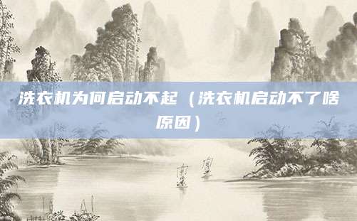 洗衣机为何启动不起（洗衣机启动不了啥原因）