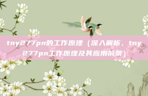 tny277pn的工作原理（深入解析，tny277pn工作原理及其应用前景）