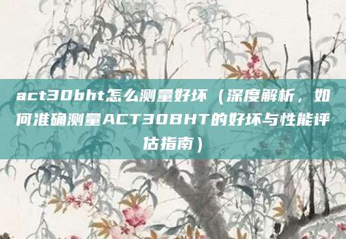 act30bht怎么测量好坏(深度解析,如何准确测量ACT30BHT的好坏与性能评估指南)