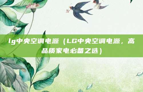 lg中央空调电源（LG中央空调电源，高品质家电必备之选）