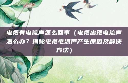电视有电流声怎么回事（电视出现电流声怎么办？揭秘电视电流声产生原因及解决方法）