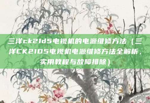 三洋ck21d5电视机的电源维修方法（三洋CK21D5电视机电源维修方法全解析，实用教程与故障排除）