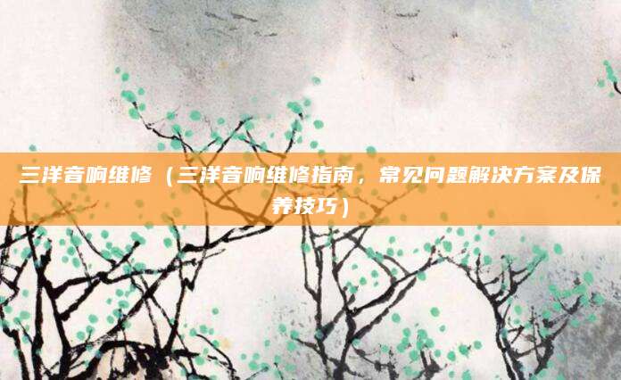 三洋音响维修（三洋音响维修指南，常见问题解决方案及保养技巧）