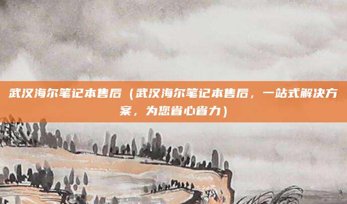 武汉海尔笔记本售后（武汉海尔笔记本售后，一站式解决方案，为您省心省力）