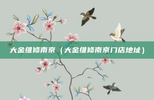 大金维修南京（大金维修南京门店地址）