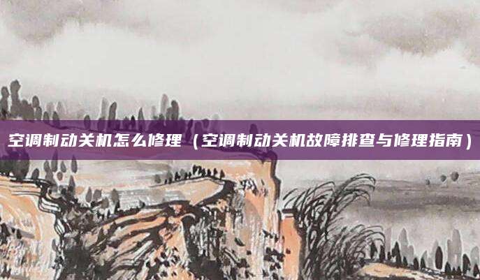 空调制动关机怎么修理(空调制动关机故障排查与修理指南)