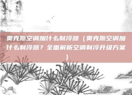奥克斯空调加什么制冷器（奥克斯空调加什么制冷器？全面解析空调制冷升级方案）