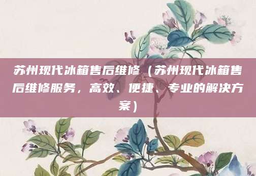 苏州现代冰箱售后维修（苏州现代冰箱售后维修服务，高效、便捷、专业的解决方案）