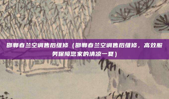 邯郸春兰空调售后维修（邯郸春兰空调售后维修，高效服务保障您家的清凉一夏）