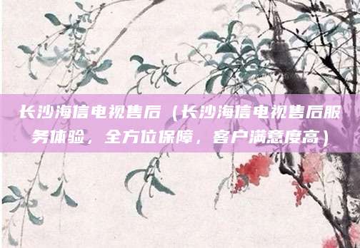 长沙海信电视售后（长沙海信电视售后服务体验，全方位保障，客户满意度高）
