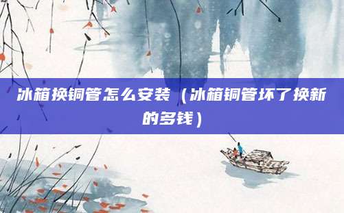 冰箱换铜管怎么安装（冰箱铜管坏了换新的多钱）