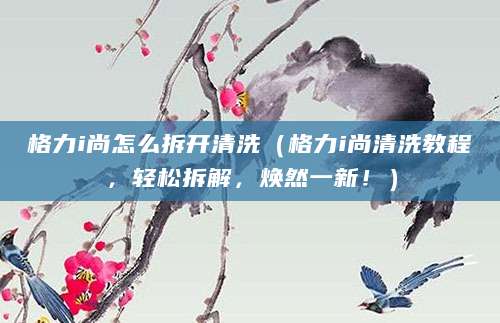 格力i尚怎么拆开清洗（格力i尚清洗教程，轻松拆解，焕然一新！）