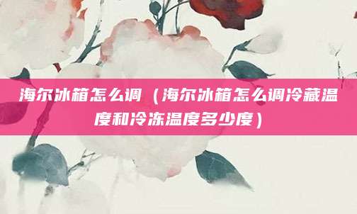海尔冰箱怎么调（海尔冰箱怎么调冷藏温度和冷冻温度多少度）