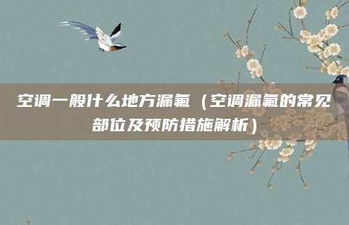 空调一般什么地方漏氟（空调漏氟的常见部位及预防措施解析）