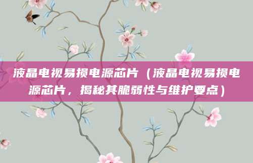 液晶电视易损电源芯片（液晶电视易损电源芯片，揭秘其脆弱性与维护要点）