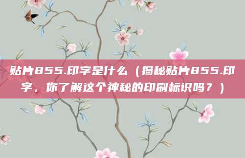 贴片855.印字是什么（揭秘贴片855.印字，你了解这个神秘的印刷标识吗？）