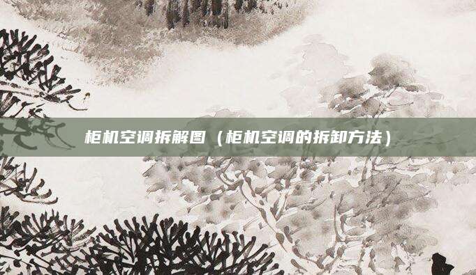 柜机空调拆解图（柜机空调的拆卸方法）