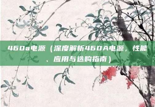 460a电源（深度解析460A电源，性能、应用与选购指南）