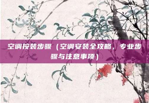 空调按装步骤（空调安装全攻略，专业步骤与注意事项）