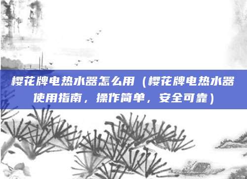 樱花牌电热水器怎么用（樱花牌电热水器使用指南，操作简单，安全可靠）