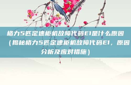格力5匹定速柜机故障代码E1是什么原因（揭秘格力5匹定速柜机故障代码E1，原因分析及应对措施）