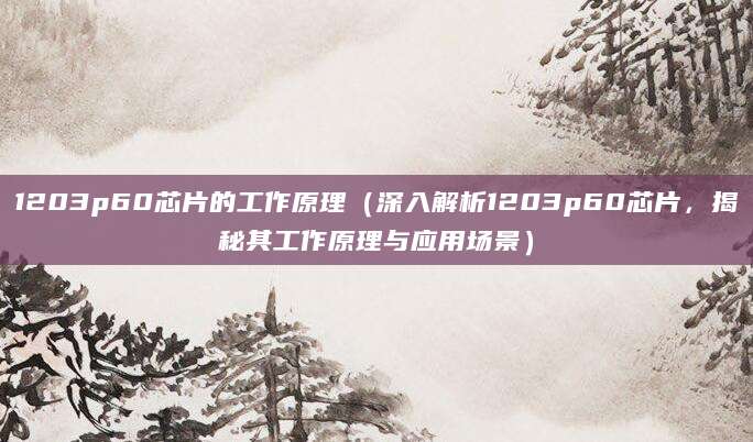 1203p60芯片的工作原理（深入解析1203p60芯片，揭秘其工作原理与应用场景）