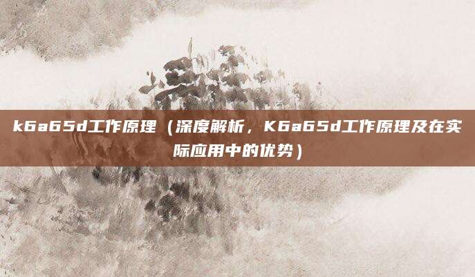 k6a65d工作原理（深度解析，K6a65d工作原理及在实际应用中的优势）