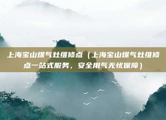 上海宝山煤气灶维修点（上海宝山煤气灶维修点一站式服务，安全用气无忧保障）