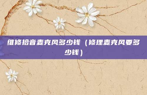 维修拾音麦克风多少钱（修理麦克风要多少钱）