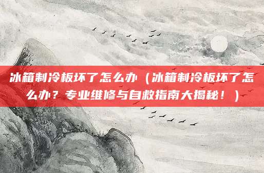 冰箱制冷板坏了怎么办（冰箱制冷板坏了怎么办？专业维修与自救指南大揭秘！）