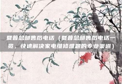 夏普总部售后电话（夏普总部售后电话一览，快速解决家电维修难题的专业渠道）