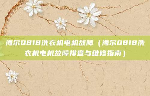 海尔Q818洗衣机电机故障（海尔Q818洗衣机电机故障排查与维修指南）