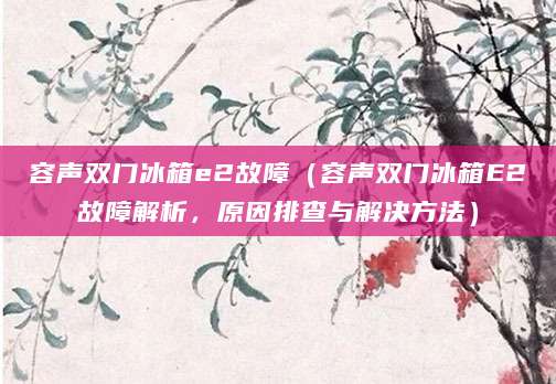 容声双门冰箱e2故障（容声双门冰箱E2故障解析，原因排查与解决方法）