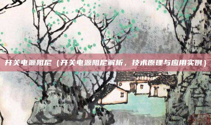 开关电源阻尼（开关电源阻尼解析，技术原理与应用实例）