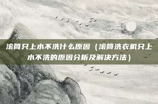 滚筒只上水不洗什么原因（滚筒洗衣机只上水不洗的原因分析及解决方法）