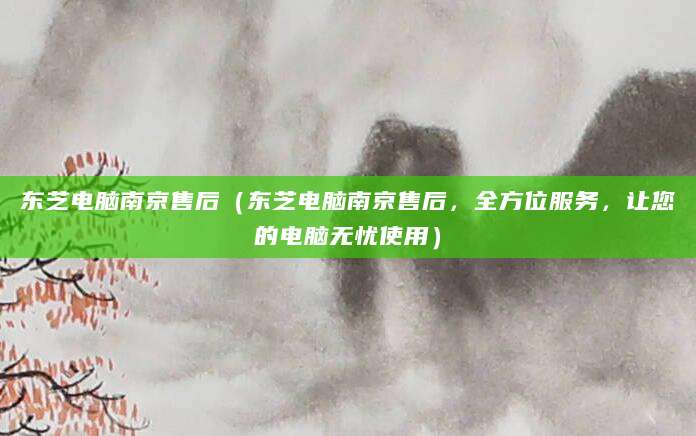 东芝电脑南京售后（东芝电脑南京售后，全方位服务，让您的电脑无忧使用）