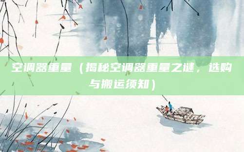 空调器重量（揭秘空调器重量之谜，选购与搬运须知）