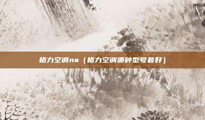 格力空调na（格力空调哪种型号最好）
