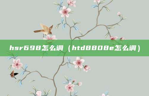 hsr698怎么调(htd8808e怎么调)
