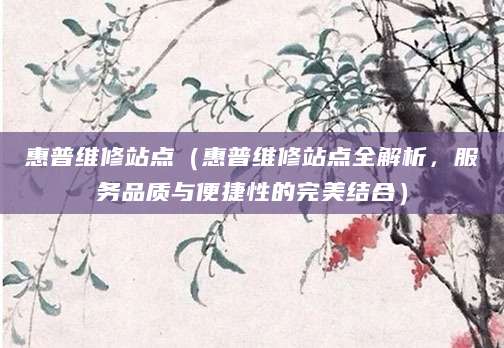 惠普维修站点（惠普维修站点全解析，服务品质与便捷性的完美结合）