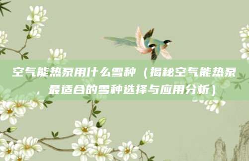 空气能热泵用什么雪种（揭秘空气能热泵，最适合的雪种选择与应用分析）