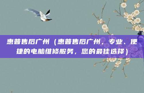 惠普售后广州(惠普售后广州,专业、便捷的电脑维修服务,您的最佳选择)