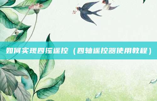 如何实现四摇遥控（四轴遥控器使用教程）
