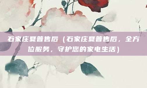 石家庄夏普售后（石家庄夏普售后，全方位服务，守护您的家电生活）