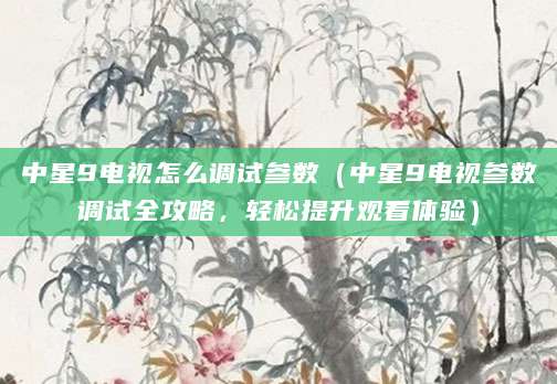 中星9电视怎么调试参数（中星9电视参数调试全攻略，轻松提升观看体验）