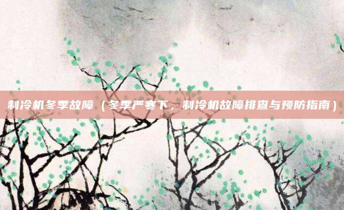制冷机冬季故障（冬季严寒下，制冷机故障排查与预防指南）