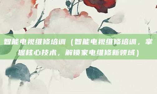 智能电视维修培训（智能电视维修培训，掌握核心技术，解锁家电维修新领域）