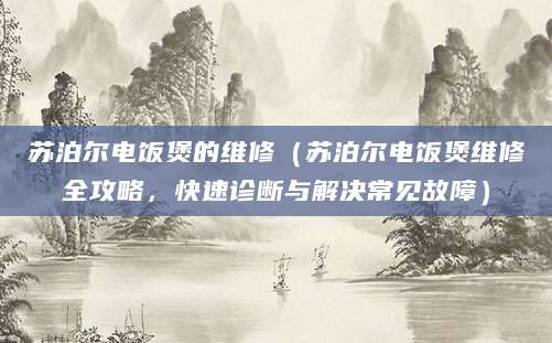 苏泊尔电饭煲的维修(苏泊尔电饭煲维修全攻略,快速诊断与解决常见故障)