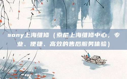 sony上海维修（索尼上海维修中心，专业、便捷、高效的售后服务体验）